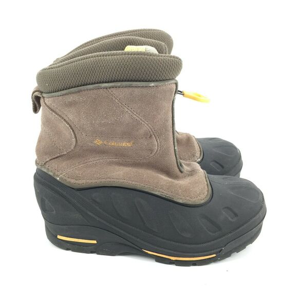 Columbia Bugazip Too JR Snow Boots Size 2 Kids Brown Black Zip Outdoor Winter - Picture 1 of 9